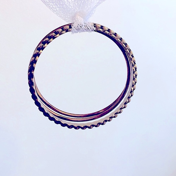 3pc Jewelry Set» So_Stylish_So_Vintage Pretty Bronzed 3pc Bangle Bracelets Sets - Picture 4 of 16